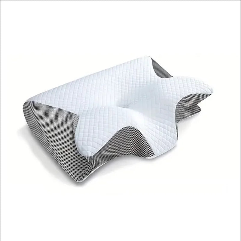 Butterfly Memory Foam Pillow, Cervical Support Neck Pain Relief Pillow for Side Back Sleeper, Contoured Ergonomic Sleep Pillow