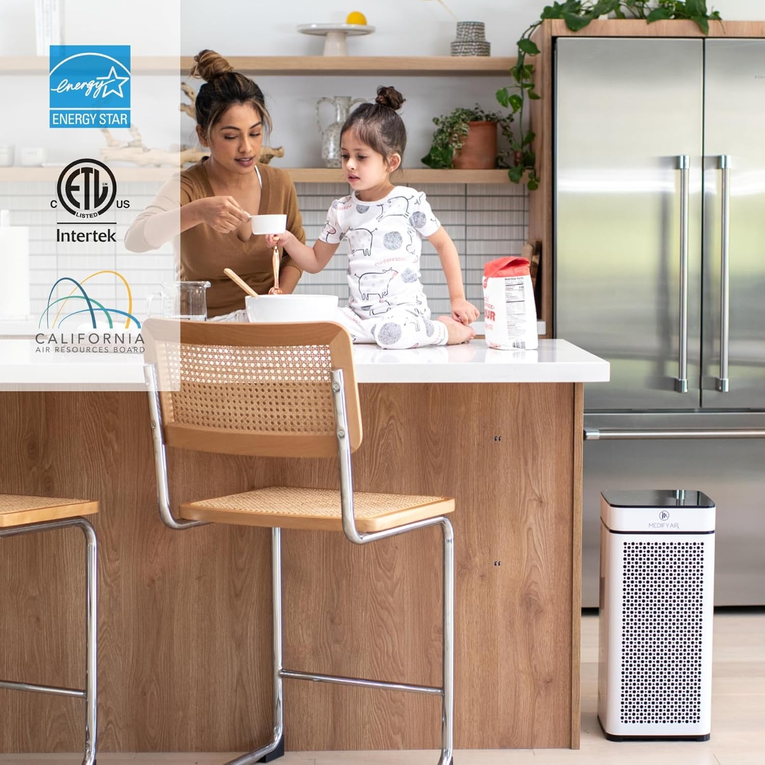 Medify MA-40 Air Purifier with True HEPA H13 Filter | 1,793 Ft² Coverage in 1Hr for Smoke, Wildfires, Odors, Pollen, Pets | Quiet 99.9% Removal to 0.1 Microns | White, 1-Pack