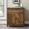 Barnwood Collection 30 In. Barnwood Accent Cabinet with Barn Doors