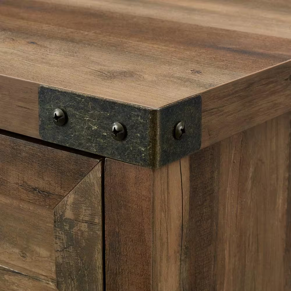 Barnwood Collection 30 In. Barnwood Accent Cabinet with Barn Doors