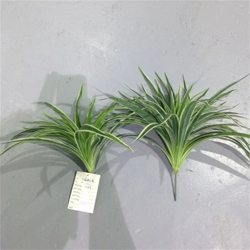 Artificial Plastic Plants Chlorophytum Branch Home Decorative Fake Plants Indoor Potted Table Decoration NO Pot
