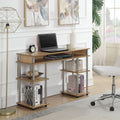 Designs2Go No Tools Student Desk with Shelves, Light Oak, All Ages - 30" Height