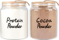 Glass Jar with Bamboo Lid, Food Storage Container with Airtight Lid, 2 Pack of 65Oz, Large Glass Food Canister, Pantry Jar, Glass Canisters Set