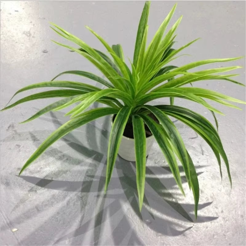 Artificial Plastic Plants Chlorophytum Branch Home Decorative Fake Plants Indoor Potted Table Decoration NO Pot