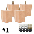 4Pcs 6/10/15Cm Solid Wood Furniture Feets Sofa Cabinets Legs Square Bed Table Chair Replacement Feet Home Furniture Accessories
