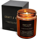 Scented Candle for Men | Premium English Leather Candle | All-Natural Scent for Home | Long Lasting Winter Candles, 45-Hour Burn Time, 8Oz