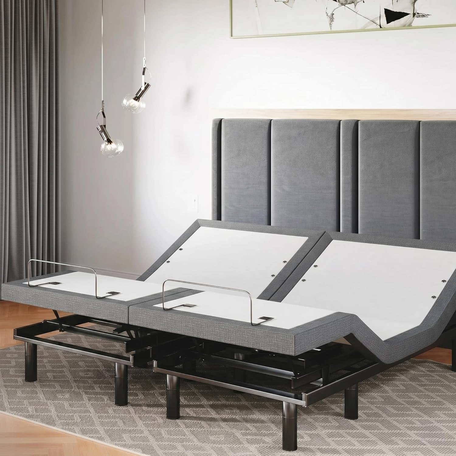 Classic Adjustable Bed Base, Head and Foot Lift, Massage, Under-Bed Lights, USB, Memory, Zero Gravity Smart Frame - King