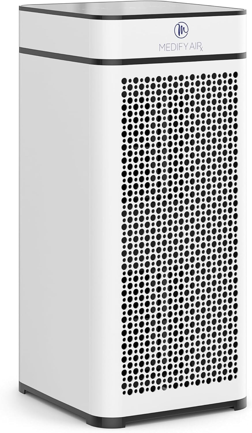 Medify MA-40 Air Purifier with True HEPA H13 Filter | 1,793 Ft² Coverage in 1Hr for Smoke, Wildfires, Odors, Pollen, Pets | Quiet 99.9% Removal to 0.1 Microns | White, 1-Pack