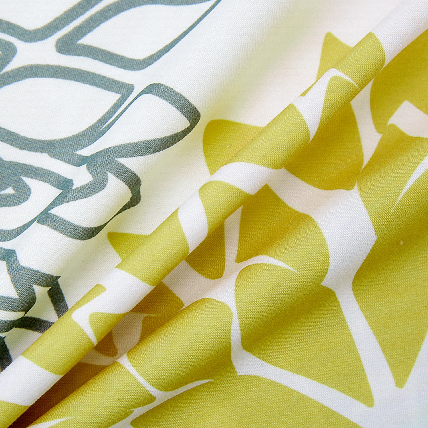 New Living Series Double-Sided Design Decorative Throw Pillow Cover, 18" X 18", Yellow/Gray, 4 Pack